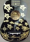 Leolani Black Honu + Map Soprano Ukulele