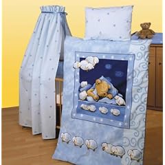 Herding, 2417/11.300,  3 er Set "Carola"  ( Baby Best ), bestehend aus: Bettw�sche ( Gr��e 40/60 cm - 100/135 cm ), Nestchen ( Kopfschutz ) und Himmel