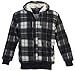 Gioberti Mens Checkered Flannel Hoodie Jacket with Sherpa Lining