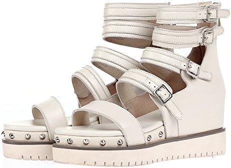 YiLianFang new 2014 genuine leather wedge sandals shoes bootie Flats gladiator