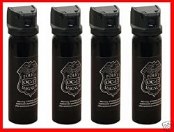 (4)FOUR, 3 oz. Ounce Pepper Spray OC17% Police Grade!