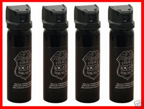 (4)FOUR, 3 oz. Ounce Pepper Spray OC17% Police Grade!