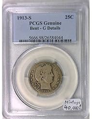 Coins: 1913 S Barber Quarter G Details PCGS