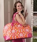 Mud Pie Tangerine Ikat Weekender