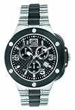 Marc Ecko E20021G1 Gents Black And Silver Chronograph Watch With Carbon Fiber Dial