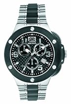 Marc Ecko E20021G1 Gents Black And Silver Chronograph Watch With Carbon Fiber Dial