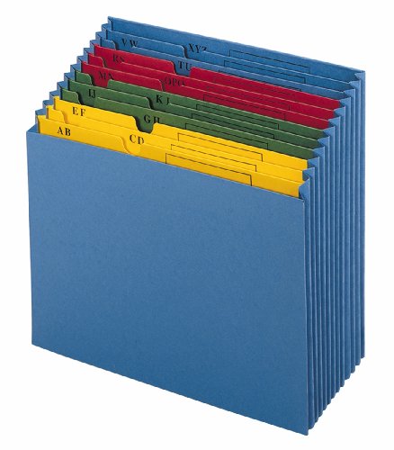 Globe-Weis QuickVue Project File, A-Z Index, Letter Size, Blue, (20134)