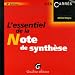 L'essentiel de la Note de synthèse L'essentiel de la Note de synthèse
