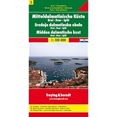Mitteldalmatinische K�ste, Brac-Hvar-Split. Autokarte. 1 : 100 000.