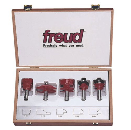 Freud 94-100 5-Piece Cabinet Door Router Bit Set with 99-510 Panel Bit Freud 94-100 5-Piece Cabinet Door Router Bit Set with 99-510 Panel Bit