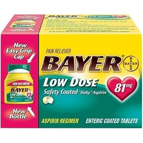 Bayer Enteric Aspirin 81Mg Safety Coated, Adult Low Strength - 120 Tablets Ea