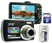 SVP Xthinn-737 Black 7MP 3x Optical zoom 3-inch LCD Digital Camera + FREE 16GB SDHC Memory Card & AA Rechargeable set