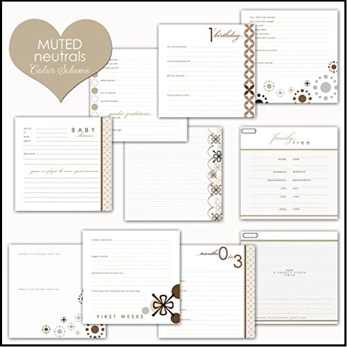 Cream Confetti Baby Memory Book - Modern Ruby Love Baby Book