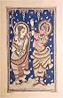 Folk Art Crafts Kalamkari Paintings Pen Drawings on Cloth 24.5 x 38 inches