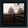 Fence In The Mist By Harold Silverman Art Print Poster Picture Framed Decor 10X10