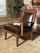 Rivermont Chair in Cognac Finish with Vintage Deep Brown Top Grain Leather Cover By Powell Furniture