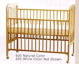 NEW ALL WHITE BABY CRIB W. LOCKING CASTERS....