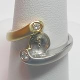 14K Gold Diamond Semimount for 7.5mm Pearl