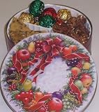 Scott's Cakes Pecan Lovers Combo in a Christmas Wreath Tin