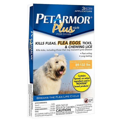 Pet Armor Plus Igr For Dogs Flea And Tick, Size: 89-132lb 3 count