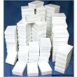 100 Cotton Boxes White Pendant Chain Jewelry Displays 3.25"