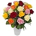 Rosenstrauß aus 15 bunten Rosen
