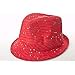 51E3YFHgzlL. AA75  Sparkle Glitter Fedora / Red / Red Hat Lady Society