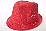 51E3YFHgzlL. SL160  Sparkle Glitter Fedora / Red / Red Hat Lady Society