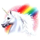 Youth Sweatshirt : Rainbow Unicorn with Glitter Shimmer Accents