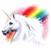 Youth T-Shirt : Rainbow Unicorn with Glitter Shimmer Accents
