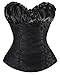 Charmian Women' Lace Up Boned Bustier Renaissance Top Wedding Bridal Corset