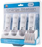 CTA Quadruple Charger Station and 4 x 1800mAh Rechargeable Batteries (Wii)