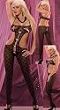 Peekaboo Valentines Lingerie Catsuit Teddie Bodystocking 8 10 12
