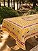 Cicada Yellow Rectangular French Provencal Polyester Tablecloth 59x94