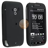 FOR HTC Touch Pro 2 T7373 Hard Rubberized Case Cover BK