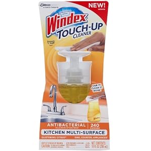 Windex Touch Up Antibacterial Cleaner Kitchen, Glistening Citrus, 10 Ounce