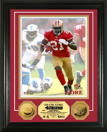 Highland Mint NFL San Francisco 49ers Frank Gore 24KT Gold Coin Photomint