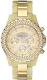 Michael Kors Quartz Mother of Pearl Horn Gold Band - Women's Watch MK5417