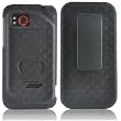 OEM Verizon HTC Rezound ADR6425 Criss-Cross Pattern Hard Shell Case and Holster Combo with Kickstand (fits Extended battery) - Bulk Packaging