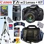 Canon EOS Rebel T2i 18 MP CMOS APS-C Digital SLR Camera with EF-S 18-55mm f/3.5-5.6 IS II Zoom Lens & EF 75-300mm f/4-5.6 III Telephoto Zoom Lens + 16GB Deluxe Accessory Kit