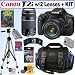 Canon EOS Rebel T2i 18 MP CMOS APS-C Digital SLR Camera with EF-S 18-55mm f/3.5-5.6 IS II Zoom Lens & EF 75-300mm f/4-5.6 III Telephoto Zoom Lens + 16GB Deluxe Accessory Kit