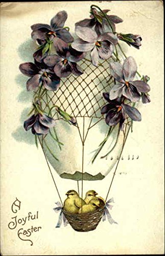 A Joyful Easter greeting card With Chicks Original Vintage Postcard