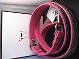 Coach Dog Fushia and Signature Khaki Leash Large