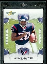 2008 Score Football Card # 392 Steve Slaton (RC - Rookie Card) RB - Houston Texans / Shipped in Protective Screw Down Display Case