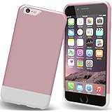 Stalion Slider Series Non-Slip Matte-UV Texture Hard Case for iPhone 6s -  Pink Rose/Powder White