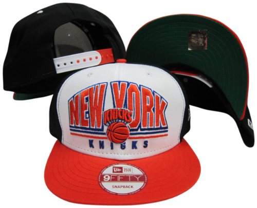 New York Knicks Three Tone Snapback Adjustable Plastic Snap Back Hat / Cap