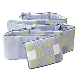 Patchwork Crib Bumper - Blue