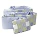 Patchwork Crib Bumper - Blue