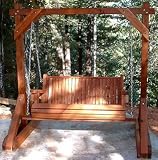Forever 4 Foot Young Growth Redwood Porch Swing