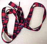 Red Tartan Plaid Shoelaces Scottish Rockabilly Punk